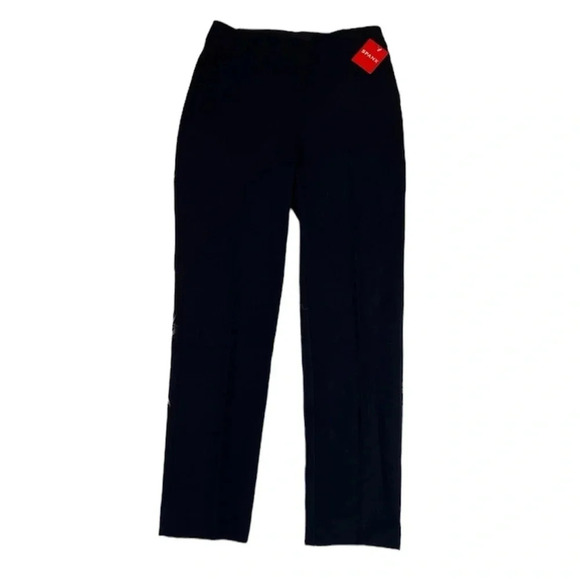 New SPANX On-the-Go Polished Ankle Slim Straight Pant Classic Navy NWT Women XS - Picture 2 of 10
